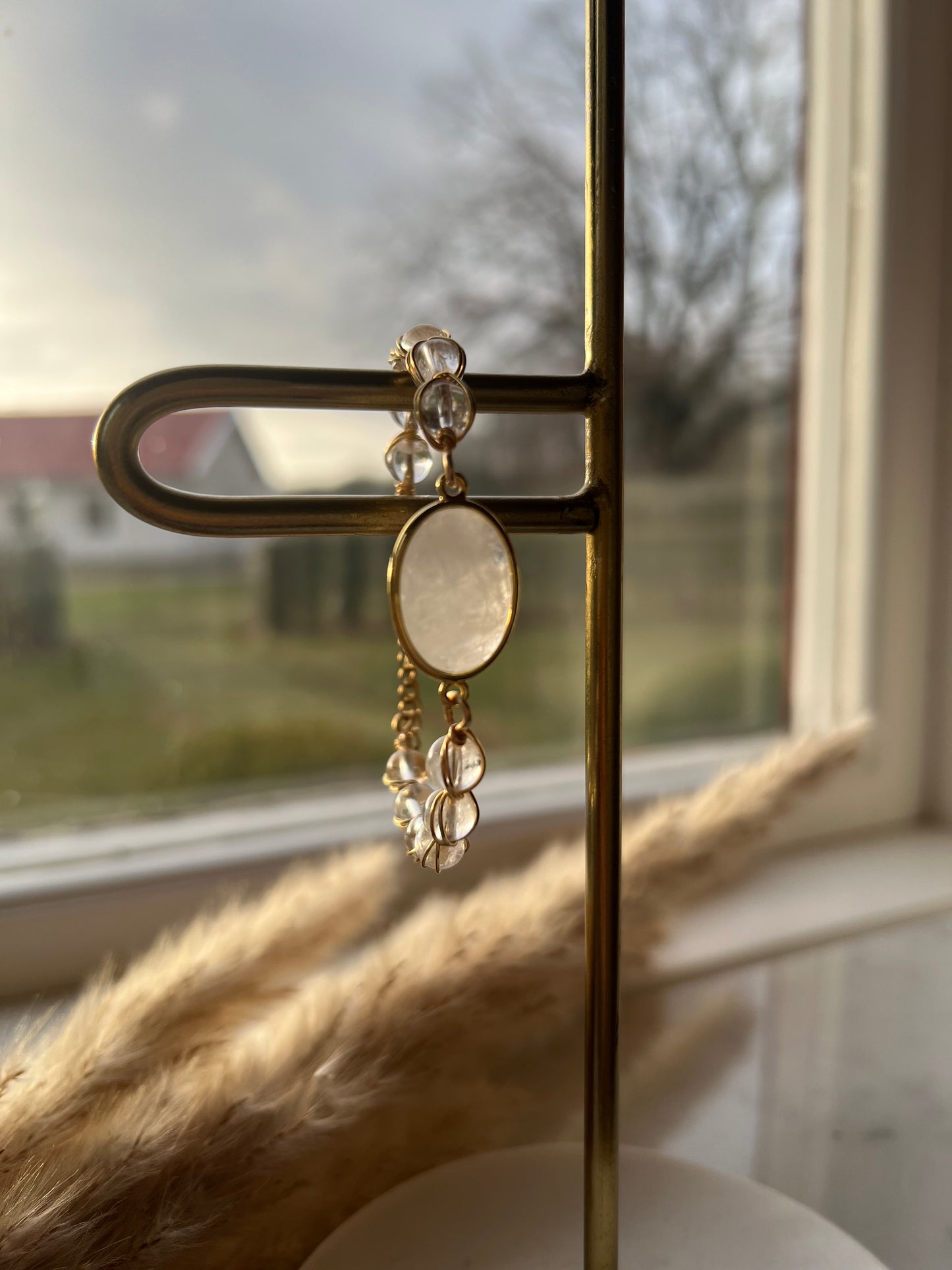 Stelt armband - Bergskristall