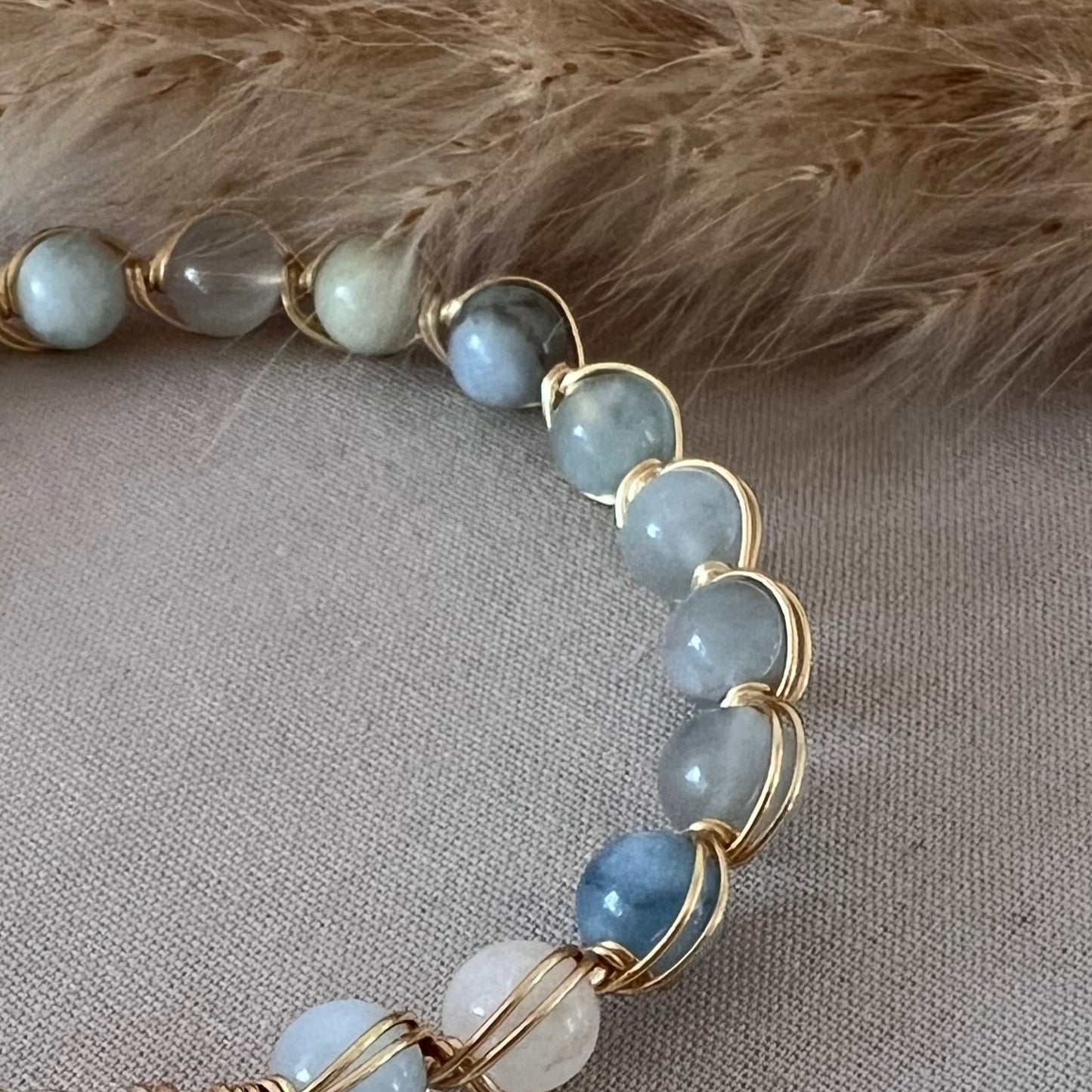 Stelt armband - Akvamarin - Fiskarna