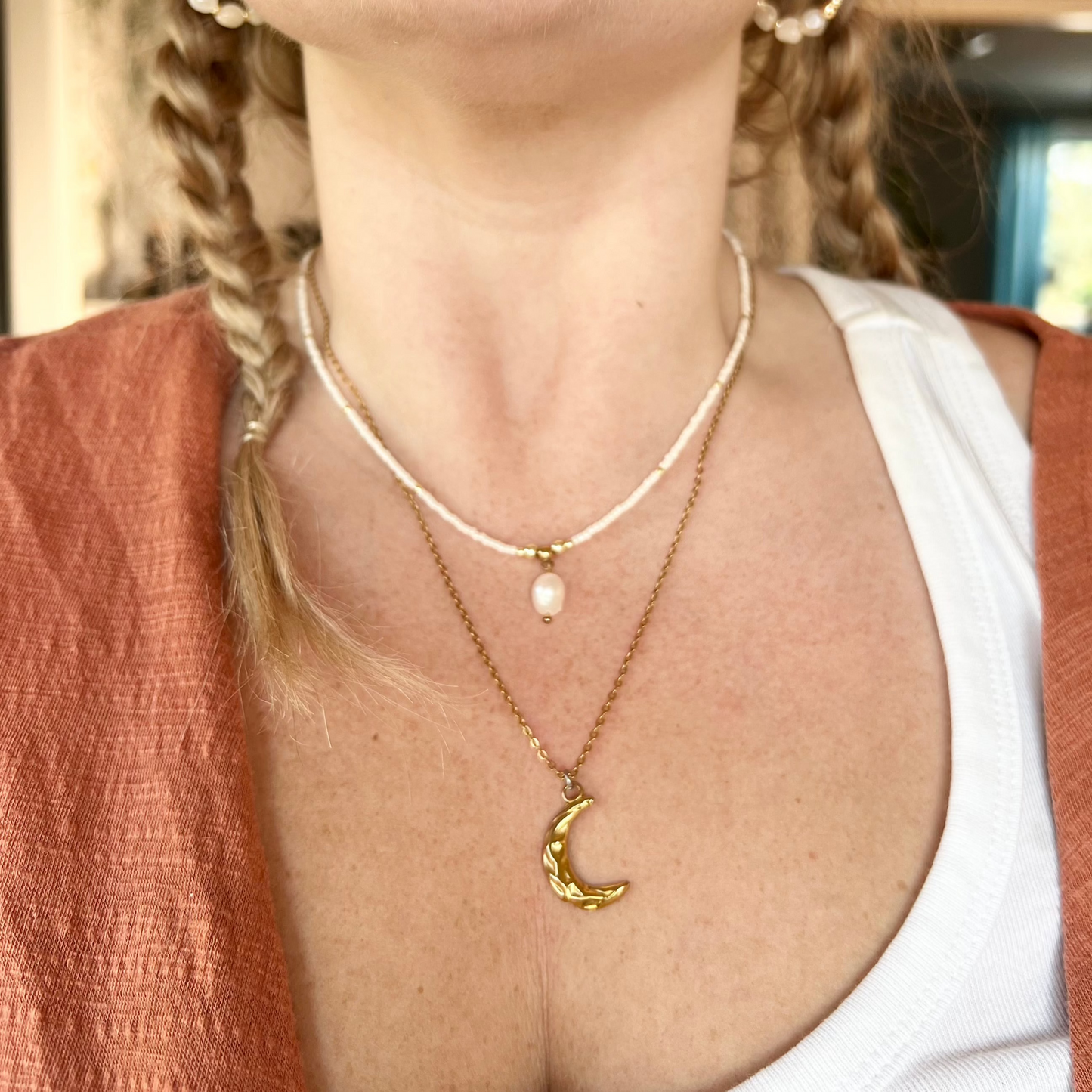 Halsband - Hamrad Guldmåne