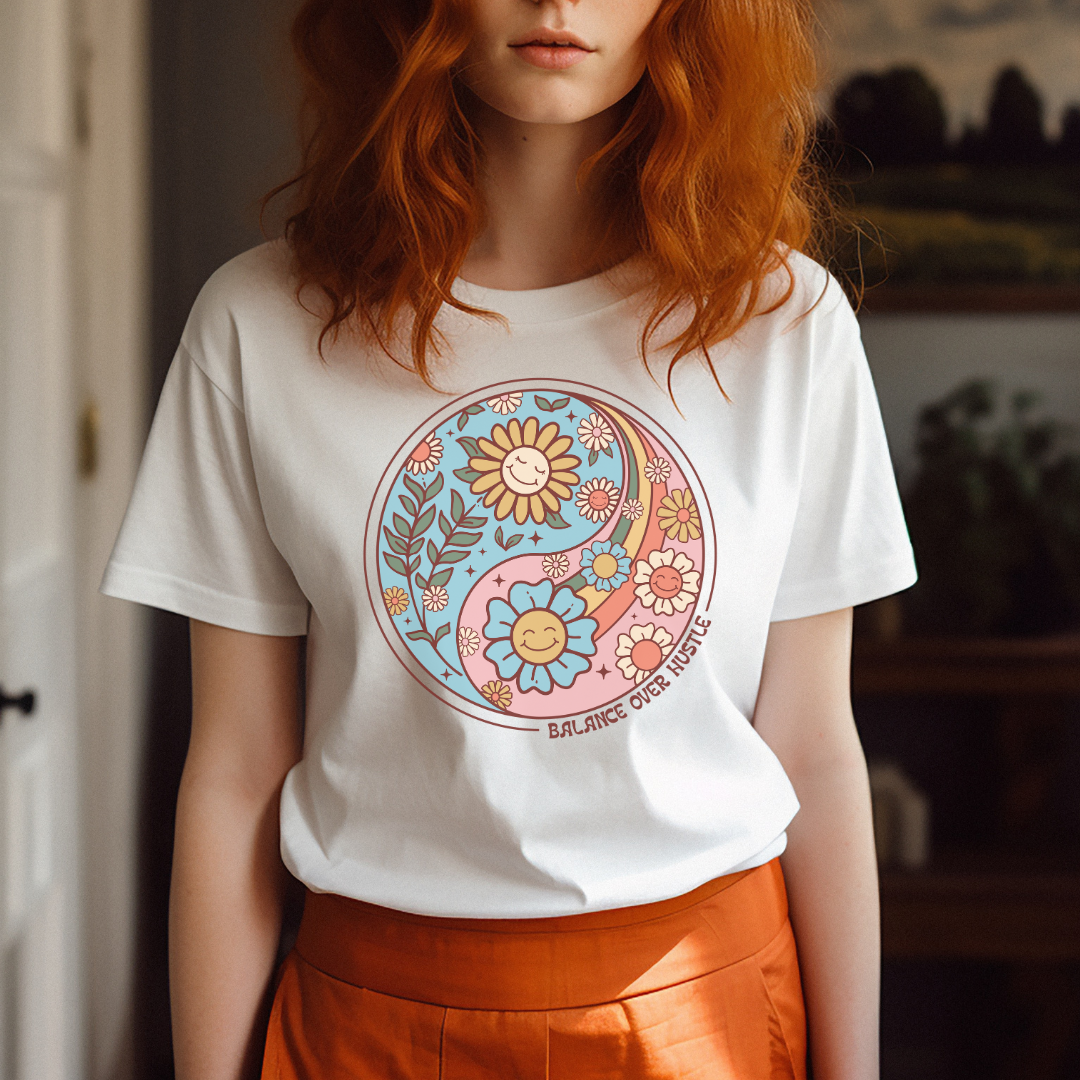 T-shirt - Balance over hustle