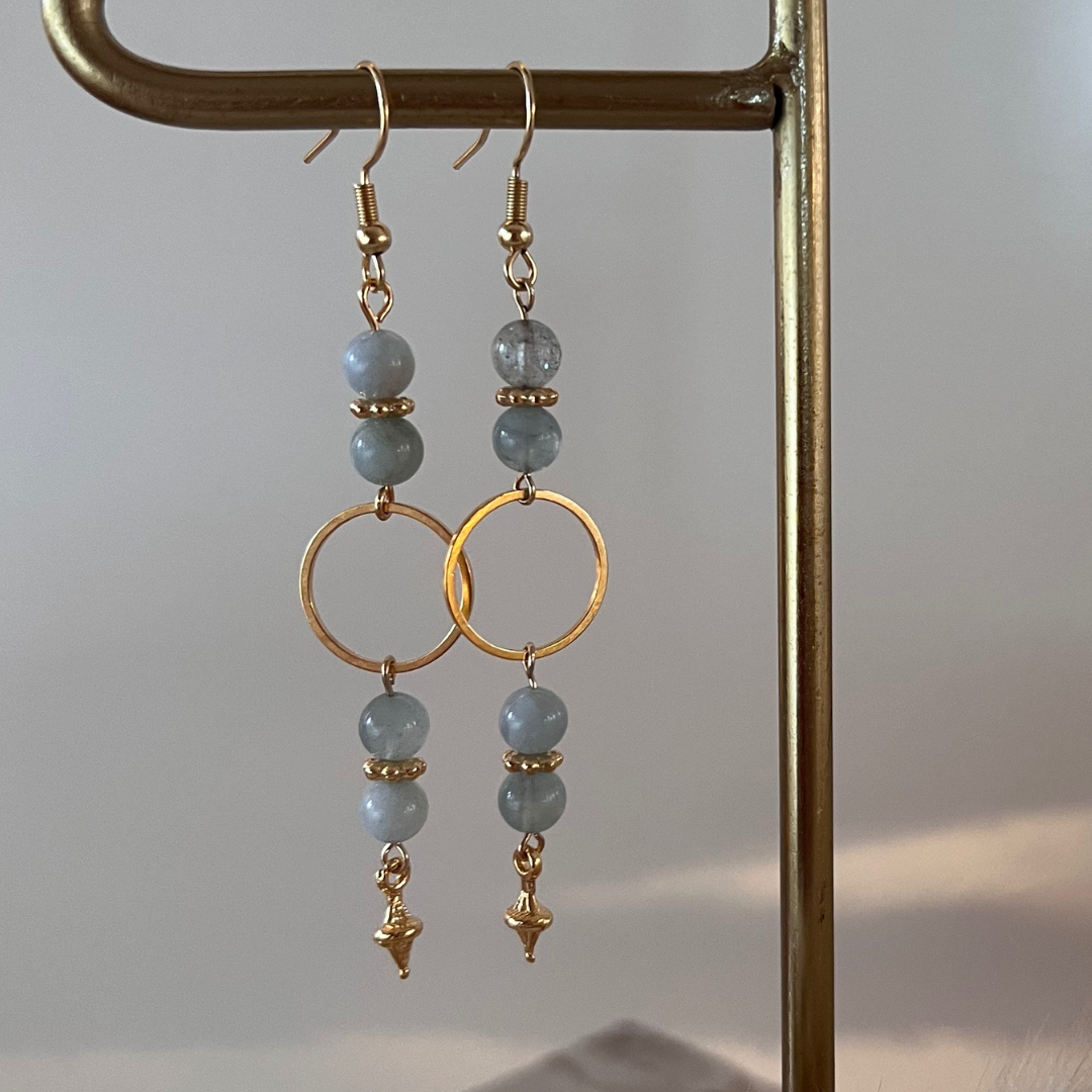 Blå Måne - Örhängen