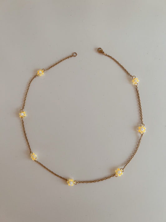 Halsband - Små gula blommor