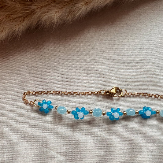 Armband - Små blå blommor