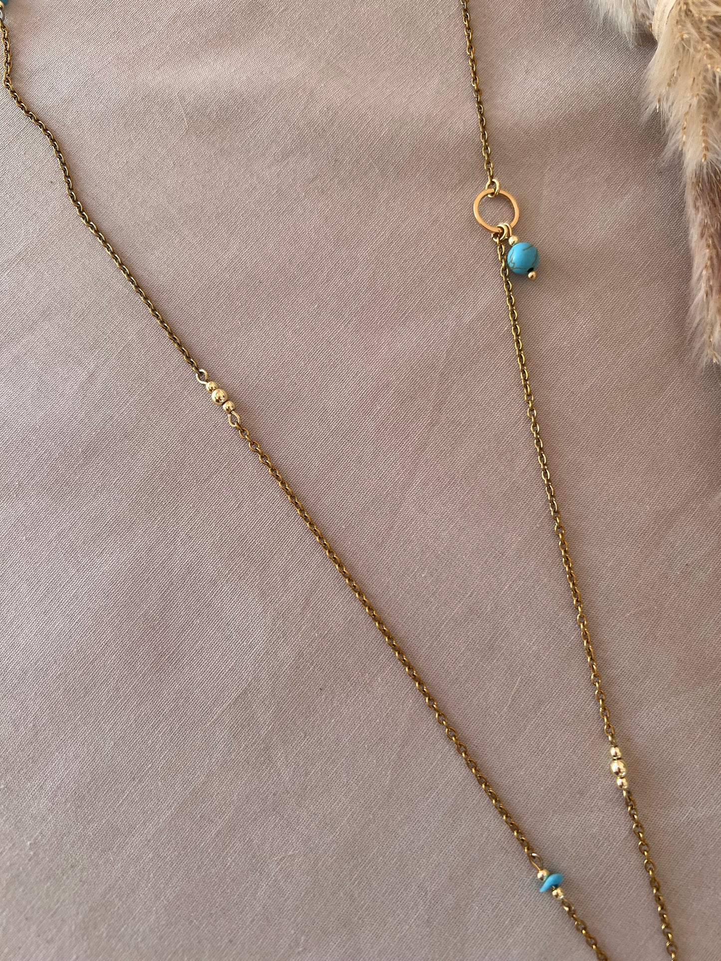 Turkos sol - halsband