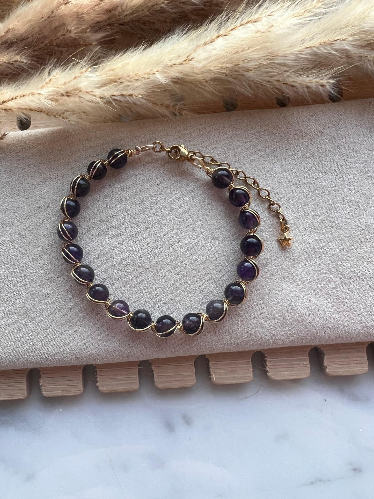 Stelt armband - Ametist