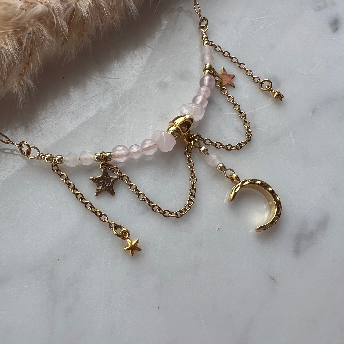 Celestial rosequartz - Halsband